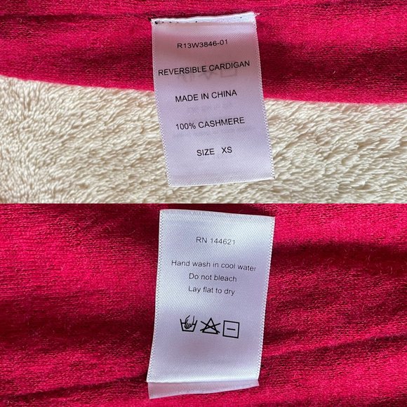 R13 Distressed Reversible 100% Cashmere Cardigan Cardigans